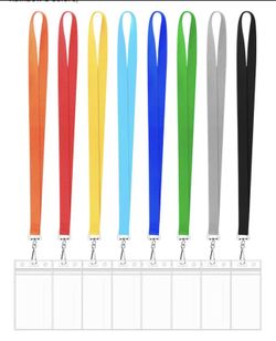 8 Pack ID Card Holder, Cruise Lanyard with Waterproof, assorted colors