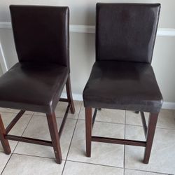 Brown Wooden Chairs (2)