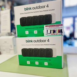 Blink Outdoor 4 Battery Powered Five Cameras 2 Years Of Battery Life-On Cash Deal $199