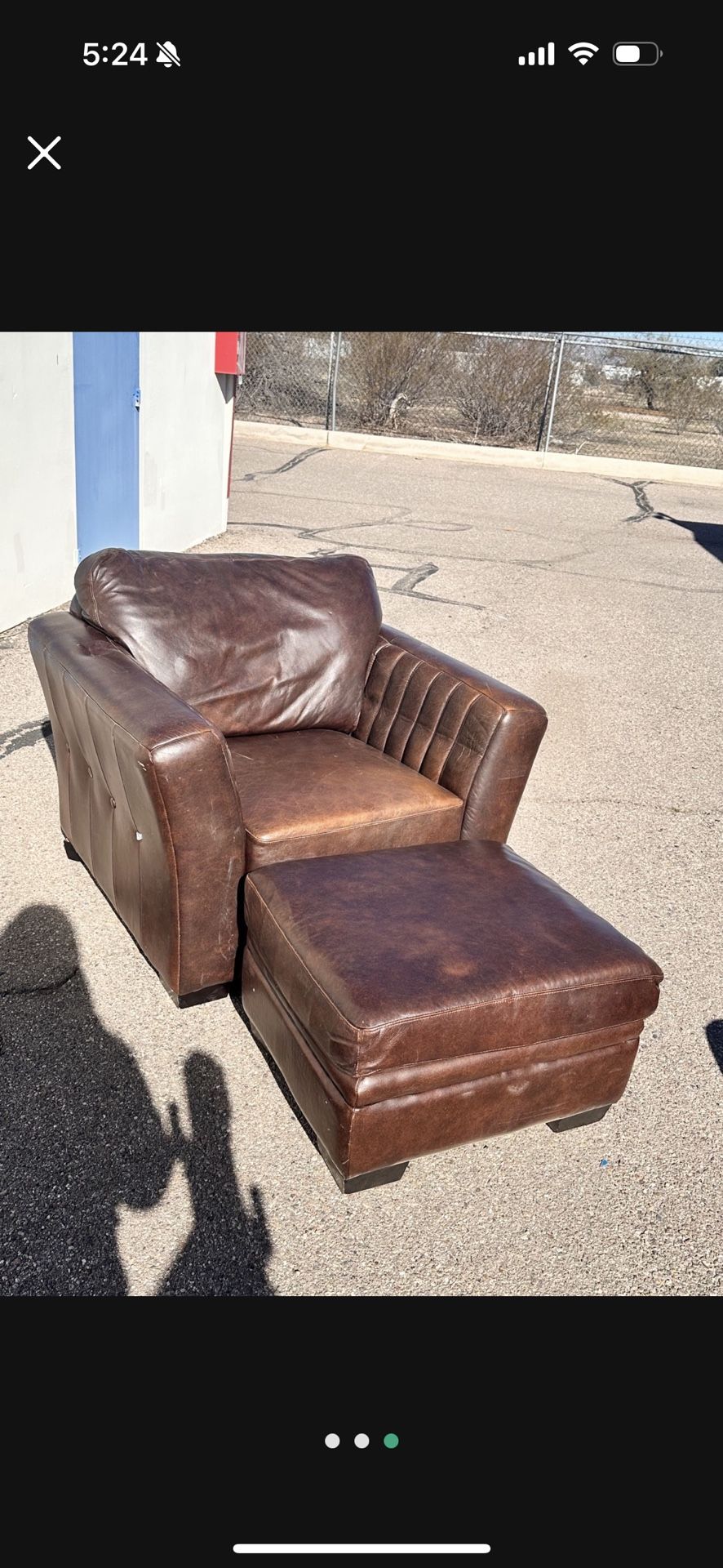 Leather Chair And ottoman