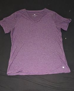 Purple (Stretchtherules) v-neck workout top in size M #activewear #fitness