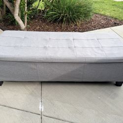 Gray Storage Ottoman