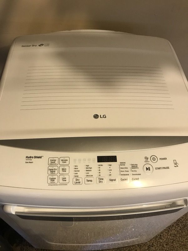 LG gas dryer model DLG1502W