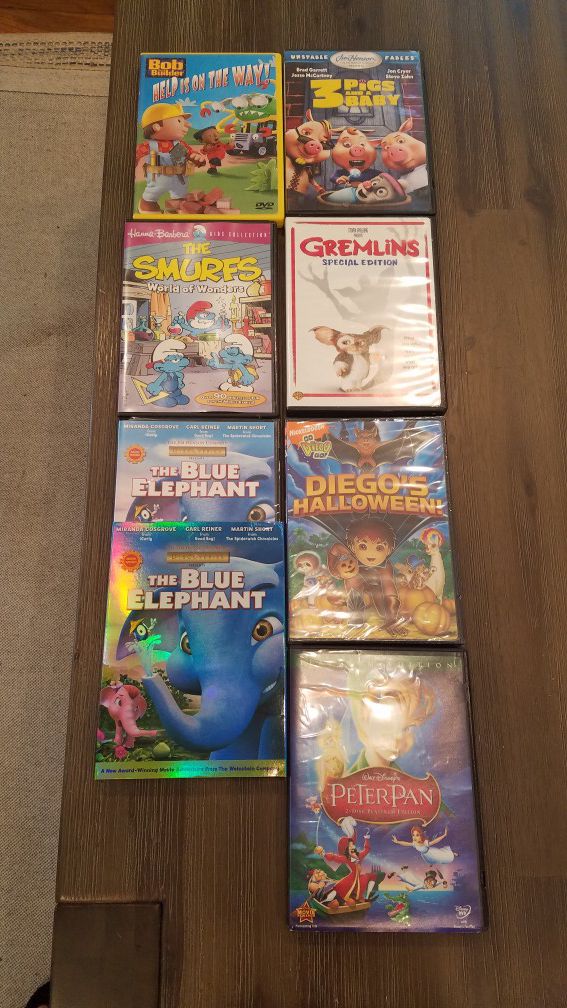 7 DVDs kids movies