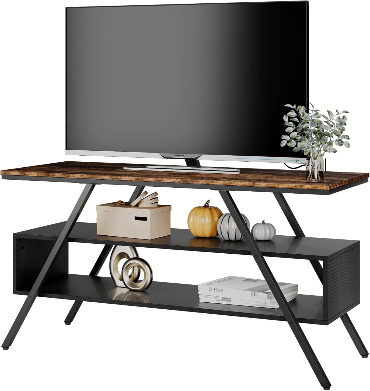 Black 3- Tiers TV Stand Table