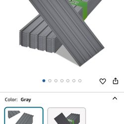 Metal Roof Panels 15 pcs 6.1 ft Length Galvanized Steel Corrugated Tin Roofing Panels Gazebo Top Cover Garages,Sheds, Stables and Mobile Homes Replace