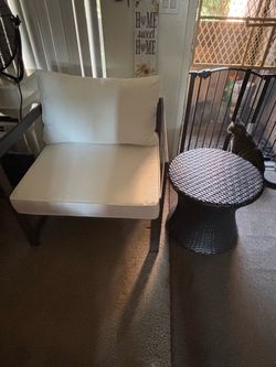 Patio chair side table set