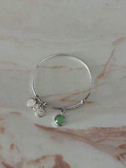 Alex and Ani August Birthstone Peridot Crystal Expandable Bangle Bracelet