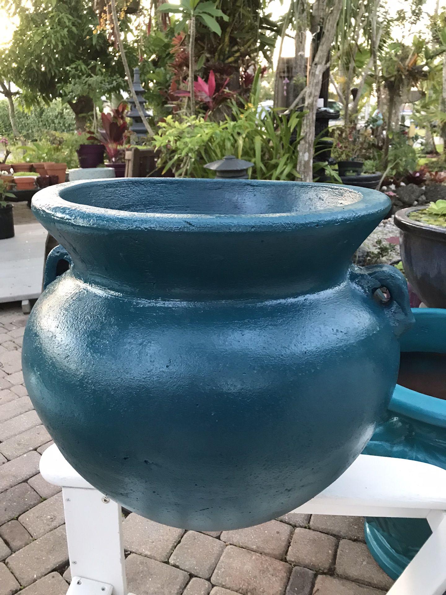 2 Handled Terracotta/Clay Pot: 21”W X 18”H