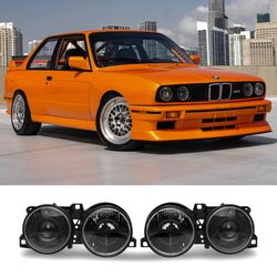 BMW E30 Depo Smoked Smiley Crosshair Projector Headlights