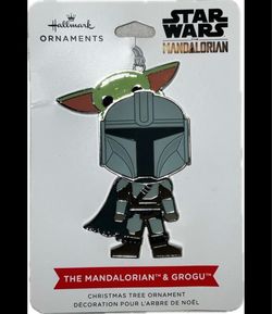 Hallmark Star Wars The Mandalorian and Grogu Metal Christmas Ornament