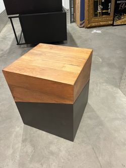 Wood side table