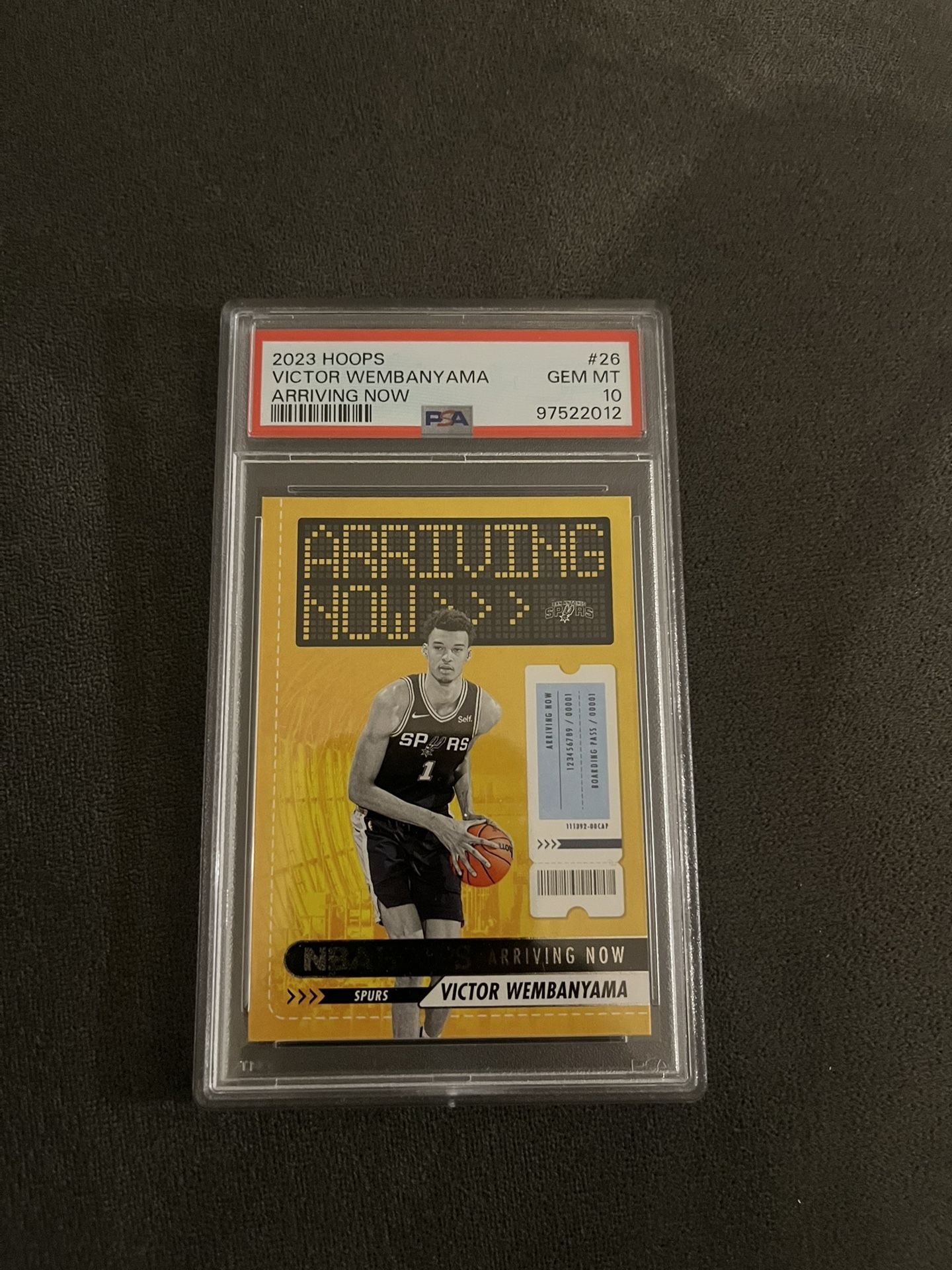 Victor Wembanyama 2023 Hoops arriving Now PSA Gem Mint 10 Rookie Card