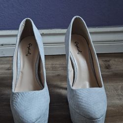 Light gray high heels