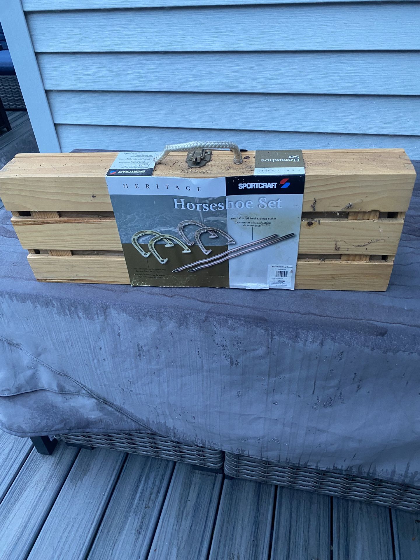 Outdoor Horseshoes, Bocche Ball and Croquet Set