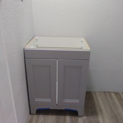 24" Grey Bathroom Vanity With Sink 
