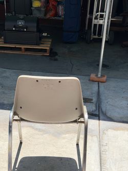 5 Samsonite Stacking Chair Chrome Frame