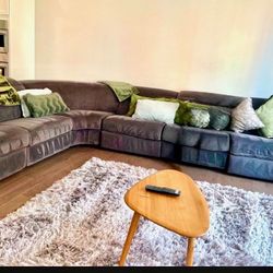 6 Pc Modular Sectional With 3 Power Recline Seats 