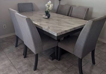 Marble Table Set with Chairs