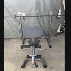 Olympic Weight Bench / Rack / Bar.        120 Dollars 