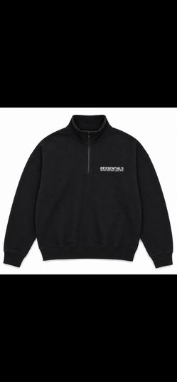 New Essentials Black Half-Zip Sweatshirt in excellent condition.