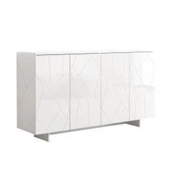 White Server New Accent Cabinet 😍 Glosdy White Laquer 