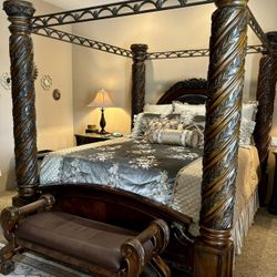Four Poster King Bed Set
