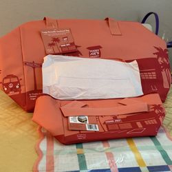 Trader Joes Insulated Tote Peach