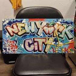 New York City Graffiti Art Piece ( Done on M.T.A Subway Map )