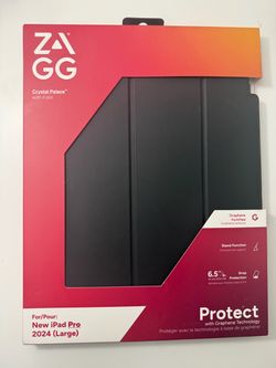 ZAGG Crystal Palace Folio iPad Pro 13" (M5)/ (M4) Case - Ultra-Slim, Drop-Proof up to 6.5ft, Crystal Clear with Scratch-Resistant Surface, Integrated 