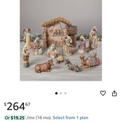 Hand-Painted Nativity 13 Pieces 