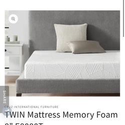 New Twin Mattress Memory Foam 
