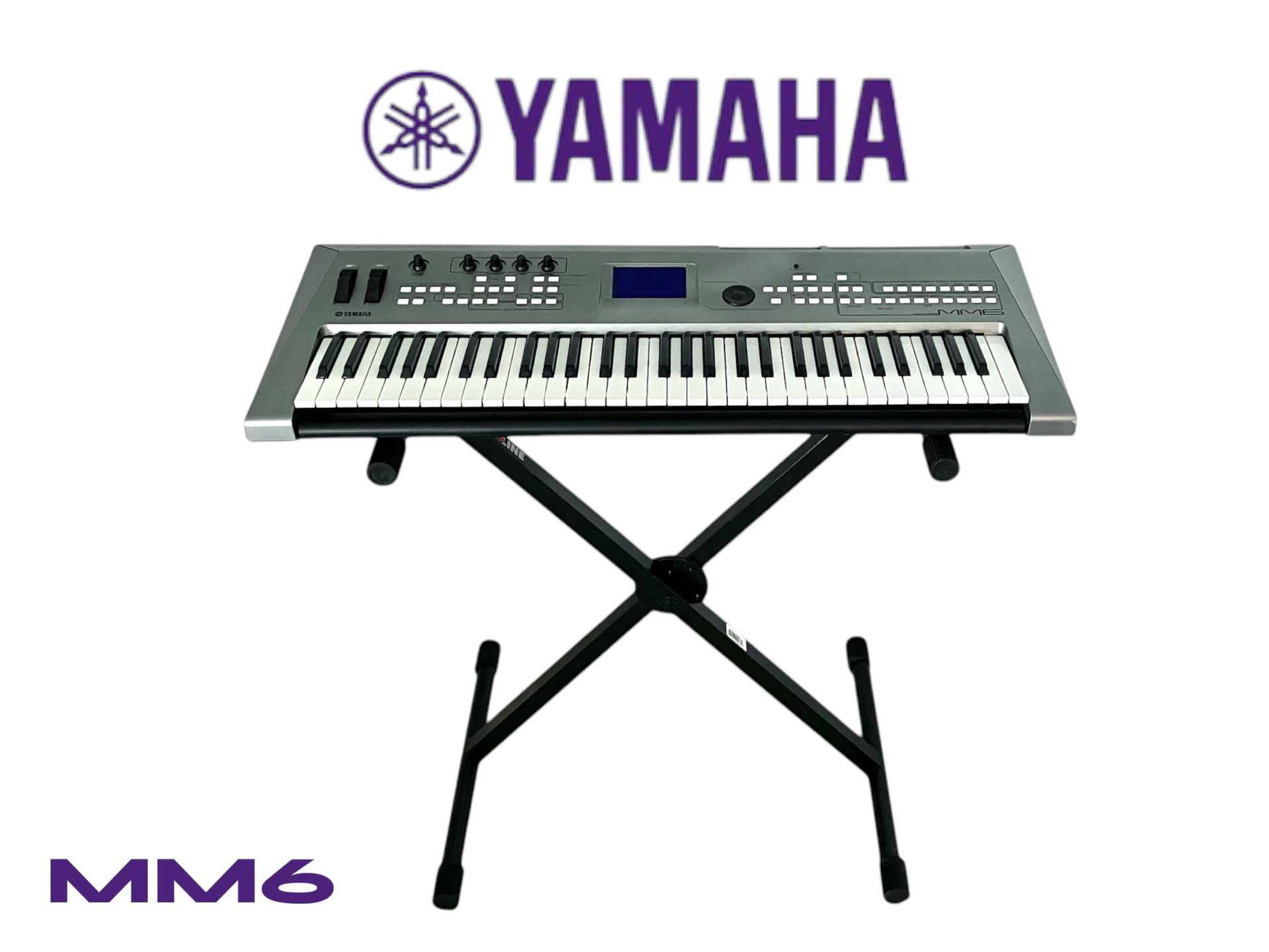 Yamaha MM6 61 Key Keyboard Synthesizer Music Workstation & Pro Line Stand 