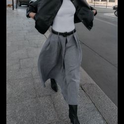 Zara Belted Midi Skirt Brand New