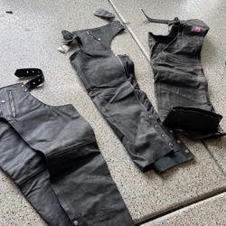 3 Pair Of XL Motorcycle Chaps  2 pair With Tags 