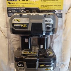 Ryobi 6 Amp Hour High Performance 18volt Batteries 