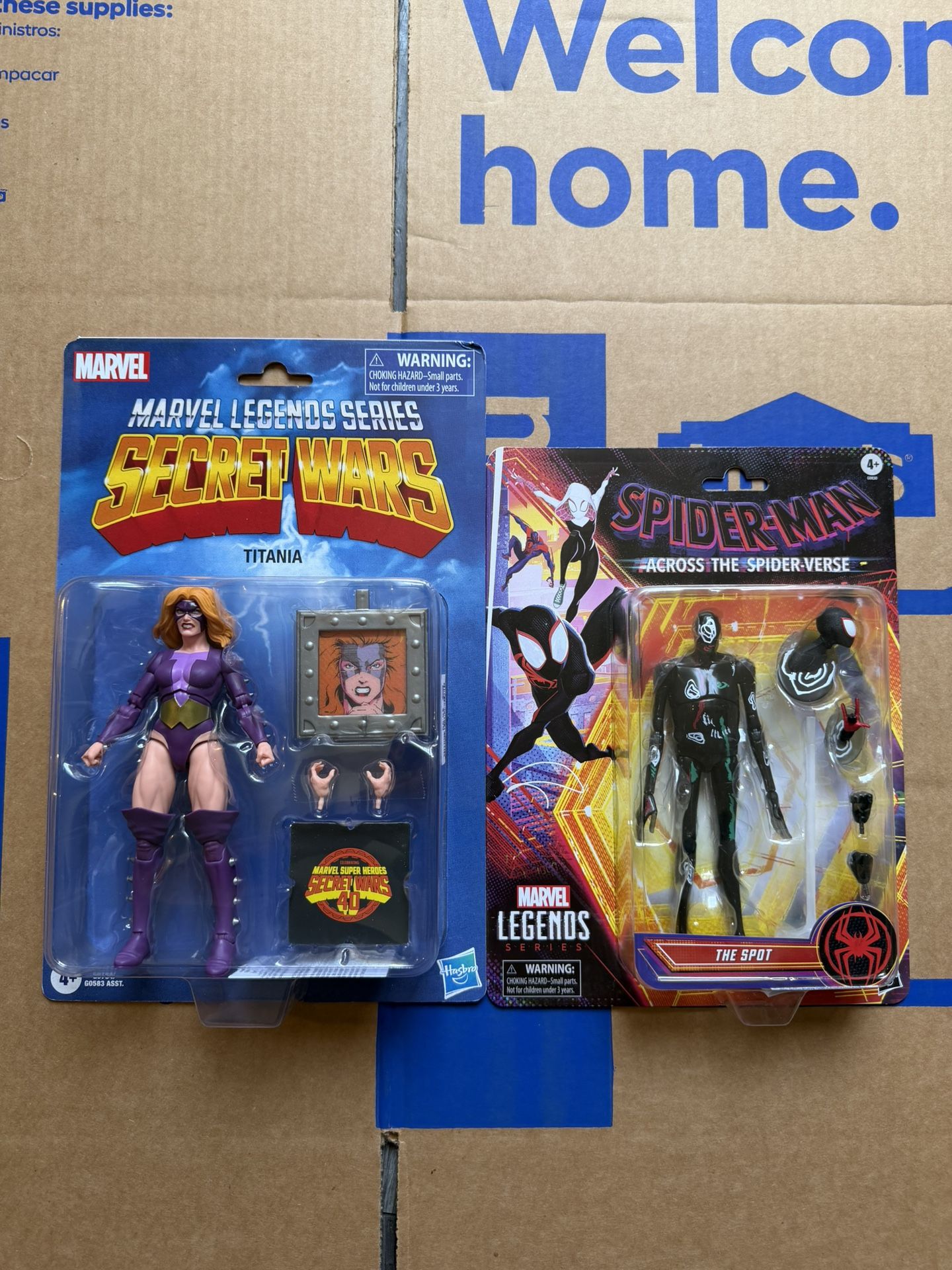 Marvel legends Secret Wars Titiana & The Spot Spider-Man Spider-verse Figures