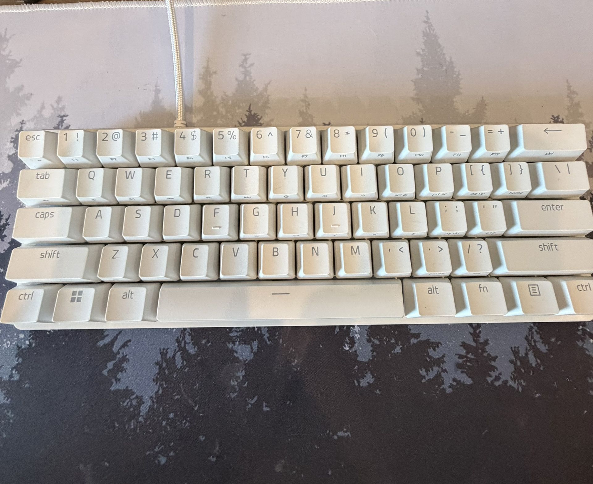 Razor Huntsman Mini White Wired Keyboard