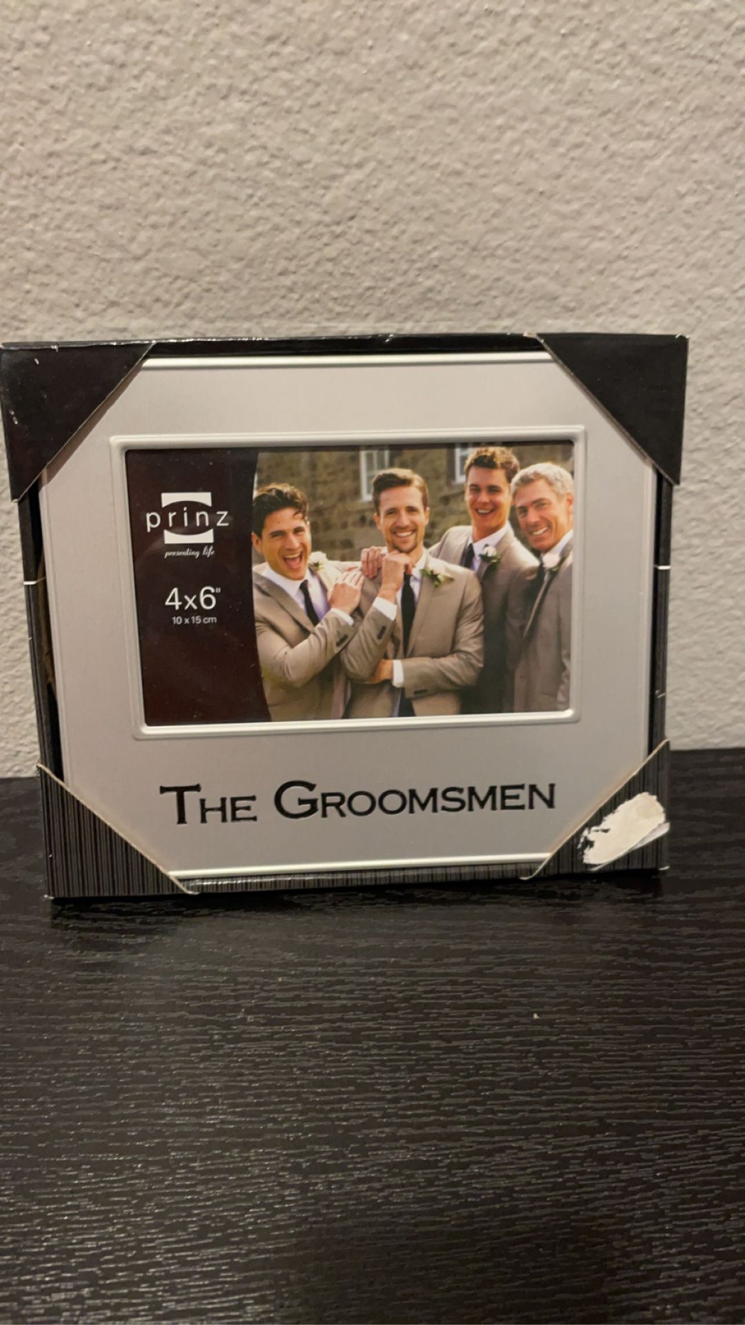 NEW! Groomsmen silver 4X6 photo frame