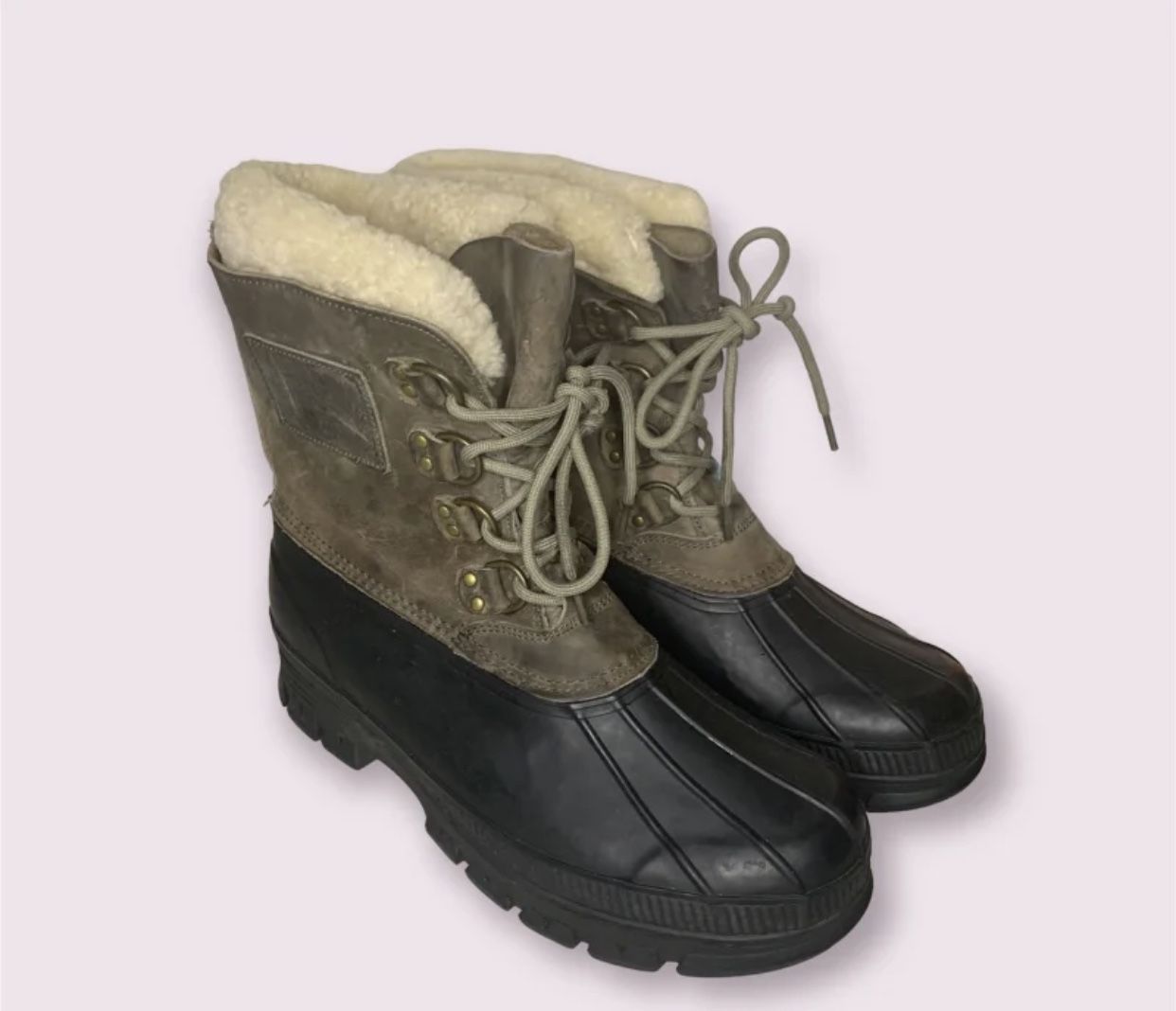 Polo Ralph Lauren Landen Shearling Duck Winter Rain Boots USABILITY (Men Size 11) All Offer Welcome