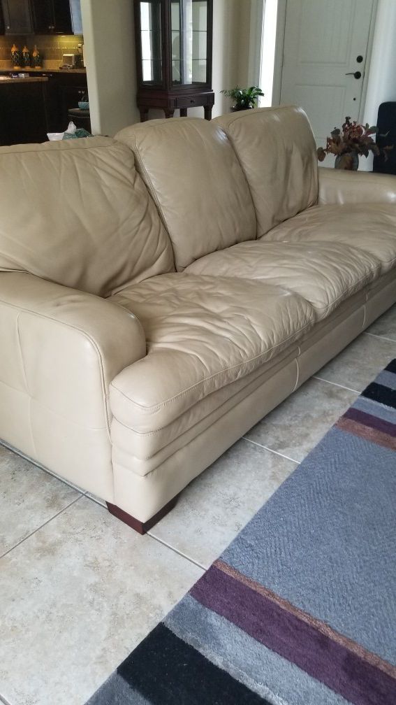 Leather couch 86inches
