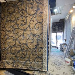 8x10 Area Rugs Carpet Rugs Thick Transitional Design Colors Gray Beige 