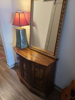 Dark Wood Cabinet with Ring Pull Hardware