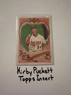 Kirby Puckett Minnesota Twins Hall of Fame Outfielder Topps Short Print Insert Card.