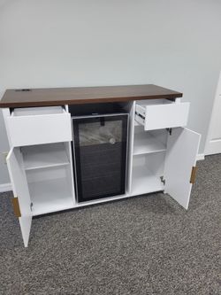Bar Cabinet with Built-In Wine Cooler