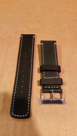 22mm leather band watch.