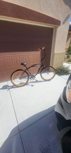 Black and Orange Cruiser Bicycle