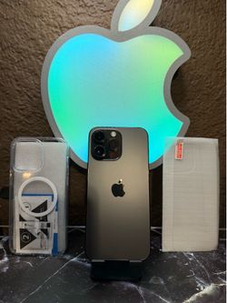 Black iPhone 14 Pro Max 128GB Unlocked 77% Health Used (Case & Protector FREE)