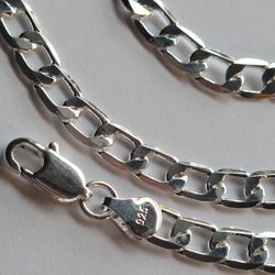 24" Solid .925 Sterling Silver Cuban Link Chain Necklace (6mm Thick) 