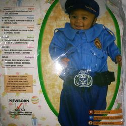 Halloween Costume Youth Kids Child Boys Girls Size Newborn Baby 0-9 Months Police Officer